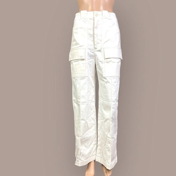 Polo Ralph Lauren Pants - Polo Ralph Lauren Womens Straight Leg Cargo White Trousers Size 6
